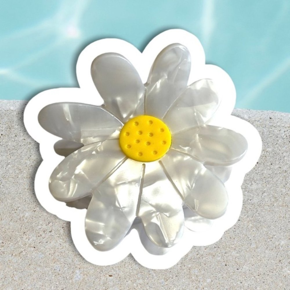 Daisy Flower Resin Claw Clip | Eco-Friendly